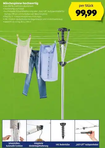 Hofer Wäschespinne Hochwertig Angebot