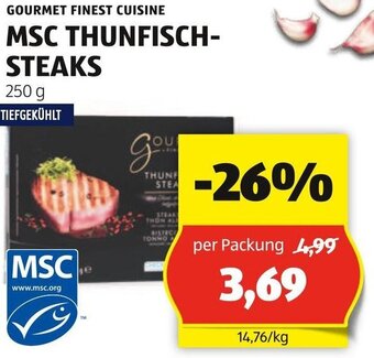 Hofer GOURMET FINEST CUISINE MSC THUNFISCH-STEAKS 250 g Angebot