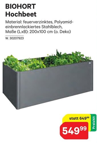 Lagerhaus BIOHORT Hochbeet Angebot