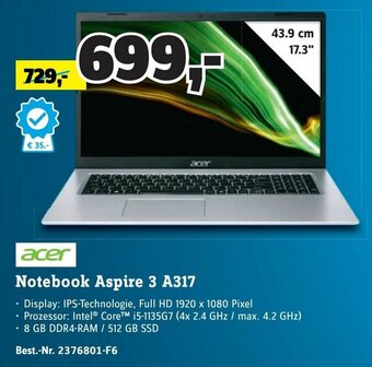Acer Notebook Aspire 3 A317
