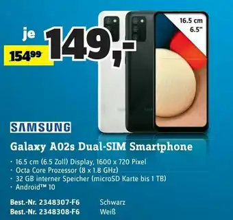 Conrad Samsung Galaxy A02s Dual-SIM SMartphone Angebot