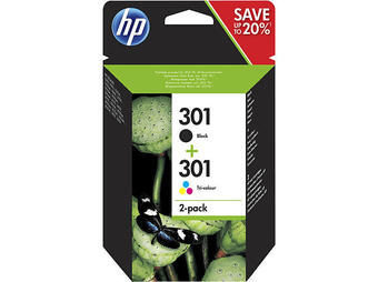 Media Markt Hp nr. 301 black + colour, 2er-pack druckerpatronen (n9j72ae) tintenpatrone Angebot