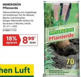 Lagerhaus Immergrün Pflanzerde Angebot