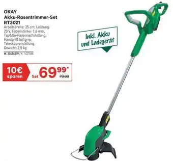 Lagerhaus Okay Akku-Rasentrimmer-Set Rt3021 Angebot
