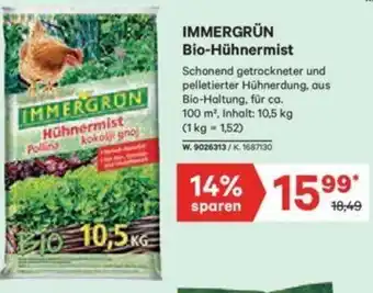 Lagerhaus Immergrün Bio-Hühnermist Angebot