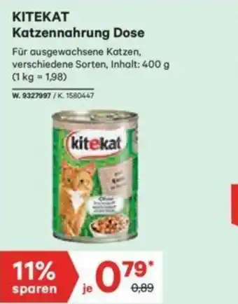 Lagerhaus Kitekat Katzennahrung Dose Angebot