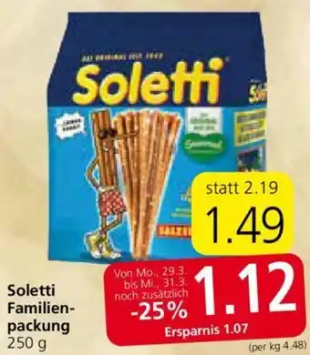 Spar Soletti Familien Packung 250g Angebot