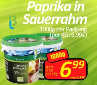 Wurstico Paprika in & Sauerrahm 1000g per Packung Angebot