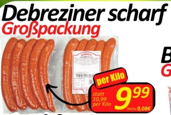 Wurstico Debreziner scharf Großpackung per Kilo Angebot