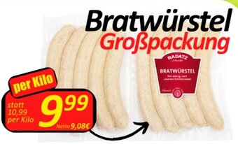 Wurstico Bratwürstel Großpackung per Kilo Angebot