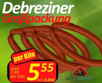 Wurstico Debreziner proppackung per Kilo Angebot
