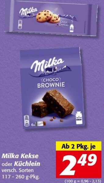 Nah&Frisch Milka Kekse oder Küchlein versch. Sorten 117 - 260 g-Pkg. Angebot
