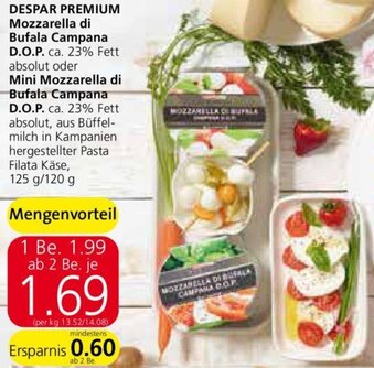 Spar Despar Premium Mozzarella Di Bufala Campana Angebot
