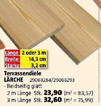 Bauhaus Terrassendiele LÄRCHE Angebot