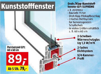 Bauhaus Dreh-/Kipp-Kunststoff-fenster Q71 SUPREME Angebot