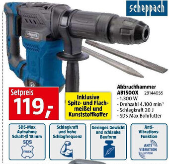 Bauhaus scheppach Abbruchhammer AB1500X 29144055 Angebot