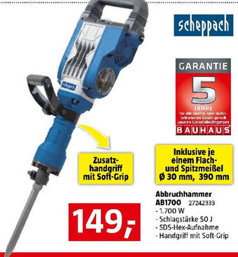 Bauhaus scheppach Abbruchhammer AB1700 27242333 Angebot