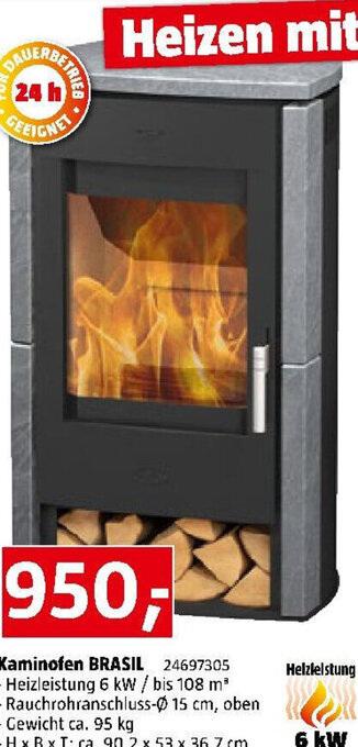 Bauhaus Kaminofen BRASIL Angebot