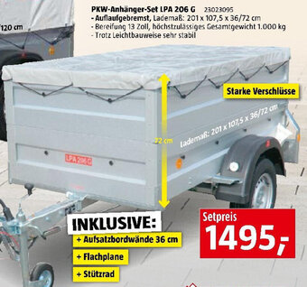 Bauhaus PKW-Anhänger-Set LPA 206 G 23023095 Angebot
