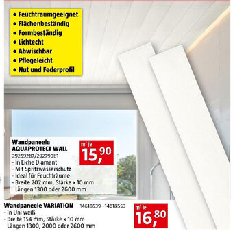 Bauhaus Wandpaneele AQUAPROTECT WALL Angebot