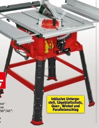 Bauhaus Tischkreissäge tc-ts 2225 u Angebot