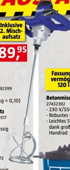 Bauhaus Farb-mörtelrührer zy-hm-120c Angebot