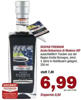 Spar Despar Premium Aceto Balsamico Di Modena IGP 250ml Angebot