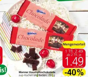 Spar Manner Haushaltsschokolade 250g Angebot