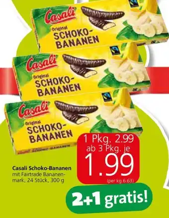 Spar Casali Schoko-Bananen 300g Angebot