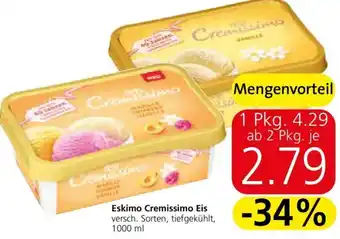 Spar Eskimo Cremissimo Eis 1000ml Angebot