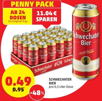 PENNY Schwechater Bier 0,5 Liter Dose Angebot