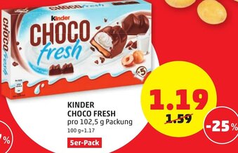 PENNY Kinder Choco Fresh 100g Angebot