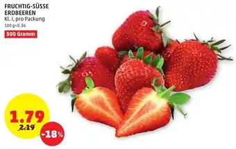 PENNY Fruchtig-Süsse Erdbeeren 500 Gramm Angebot