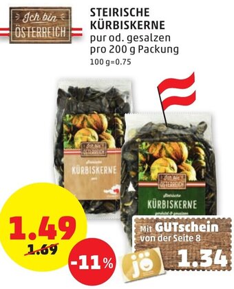 PENNY Steirische Kürbiskerne 200g Angebot