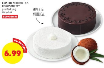 PENNY Frische Schoko Od Kokostorte 800 Gramm Angebot