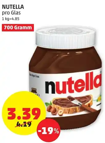 PENNY Nutella 700 Gramm Angebot