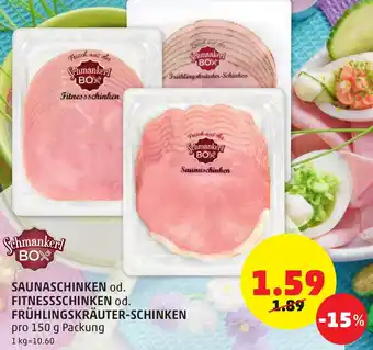 PENNY Saunaschinken Od.Fitnessschinken 150g Angebot