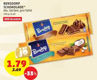 PENNY Bensdorp Schokolade 300 Gramm Angebot