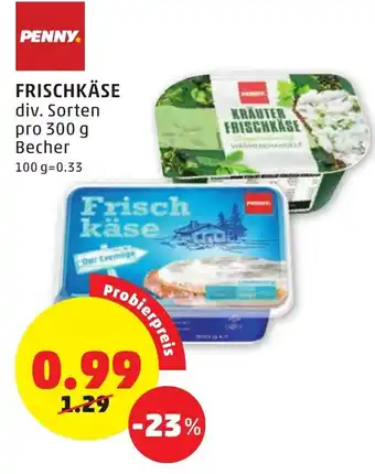 PENNY Penny Frischkäse 300g Angebot