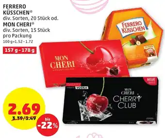 PENNY Ferrero Küsschen Mon Cheri 157g-178g Angebot