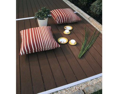 Wpc terrassendielen set konsta braun 12 m² inkl. wpc terrassendielen