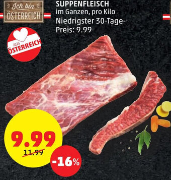PENNY SUPPENFLEISCH im Ganzen, pro Kilo Angebot