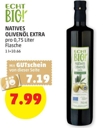 PENNY NATIVES OLIVENÖL EXTRA pro 0,75 Liter Flasche Angebot