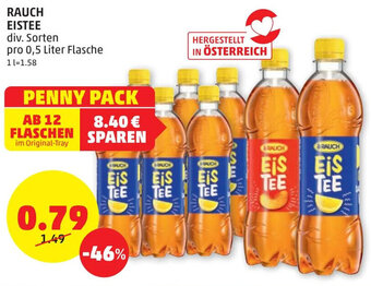 PENNY RAUCH EISTEE div. Sorten pro 0,5 Liter Flasche Angebot