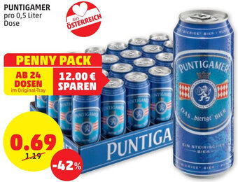 PENNY PUNTIGAMER pro 0,5 Liter Angebot