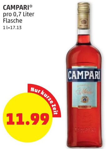 PENNY CAMPARI** pro 0,7 Liter Flasche Angebot