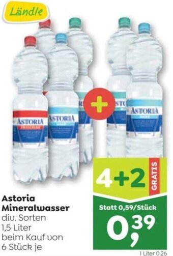 ADEG Astoria Mineralwasser diu. Sorten 1,5 Liter Angebot