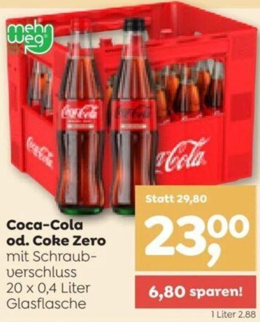 CocaCola od. Coke Zero Angebot bei ADEG