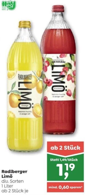 ADEG Radlberger Limö div. Sorten 1 Liter Angebot