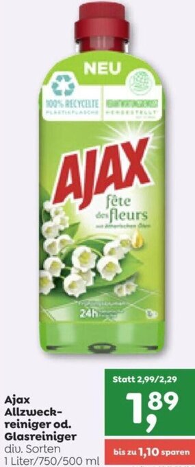 ADEG Ajax Allzweck-reiniger od. Glasreiniger Angebot